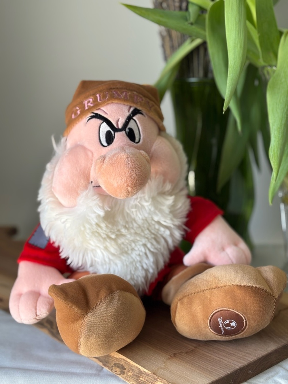 Disney Grumpy Plush - Red, Brown, Cream